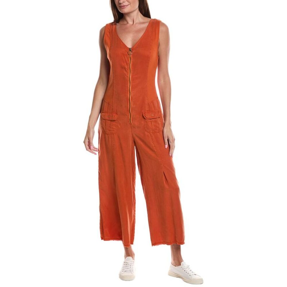 Xcvi Womens  Linette Jumpsuit, Orange